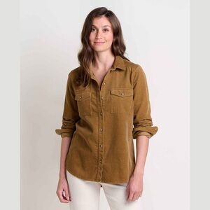 Democracy Corduroy Shirt in Mustard Brown